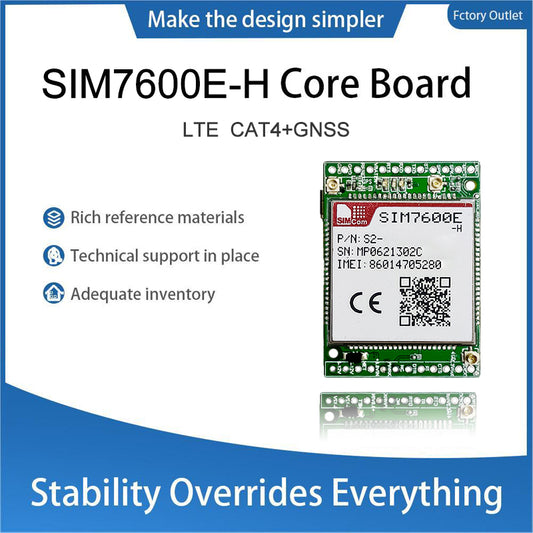 SIMCom SIM7600E-H LTE Wireless Communication Module SIM7600E Cellular 4G GPS GNSS Development Core Board Kit 44.45x31.75mm