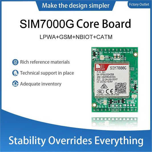 SIMCom SIM7000G LPWA Cellular Wireless Communication NBIoT GSM CatM Module SIM7000G Development Core Board