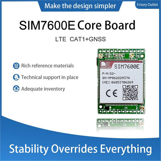 SIMCom SIM7600E LTE Cellular Wireless Communication Module 4G Development Core Board 44.45x31.75mm