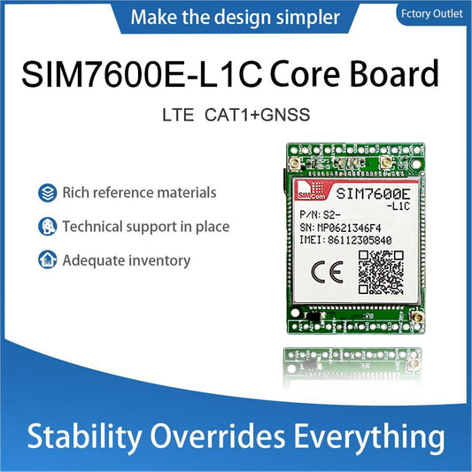 SIMCom SIM7600E-L1C LTE Cellular Wireless Communication Module 4G Development Core Board 44.45x31.75mm