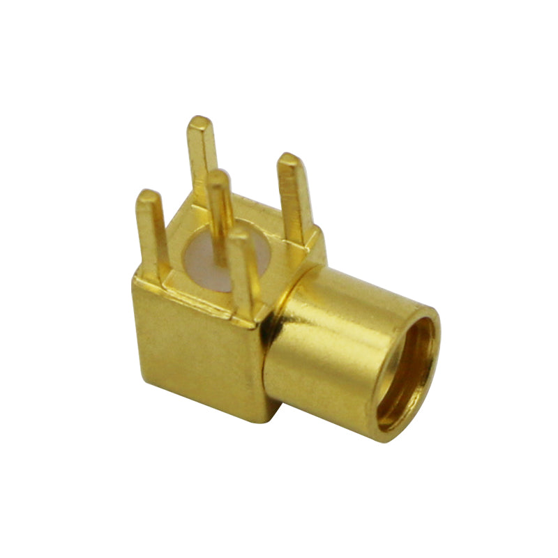 RF Coaxial Right Angle MMCX Connector PCB Mounting