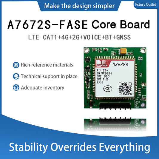 SIMCom A7672S-FASE LTE Cat.1 Wireless Communication Module 4G Development Core Board A7670S Support 4G 2G Voice BT GNSS