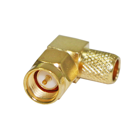 RF Coaxial Right Angle SMA Connector for RG58 RG142 Cable