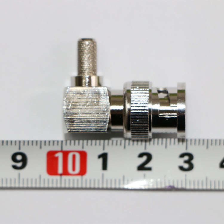 RF Coaxial Right-angle BNC Connector for RG58/RG142 Cable