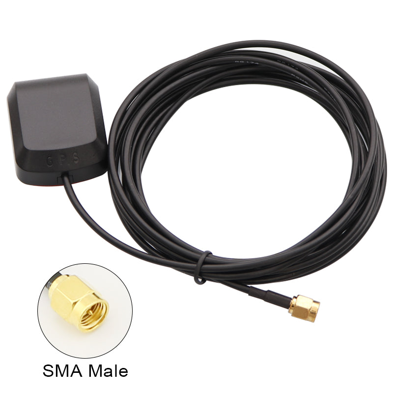 1575.42MHz SMA Male Connector Active GPS Antenna 3m RG174 Cable