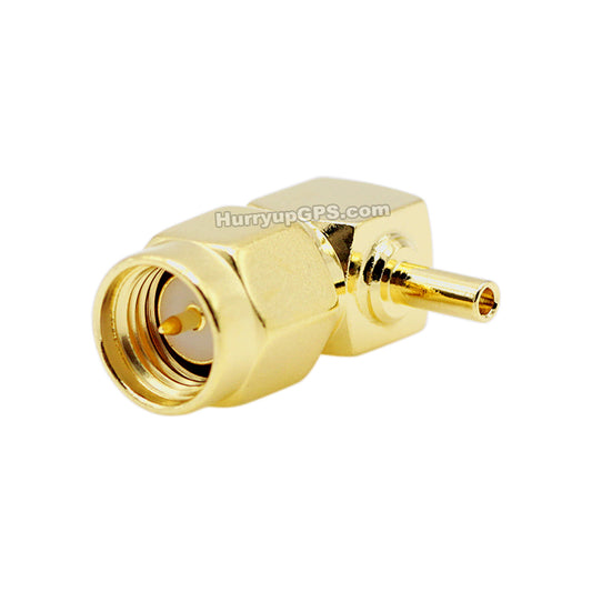 SMA Male Right-angle Crimp for 0.4D Cable Connector