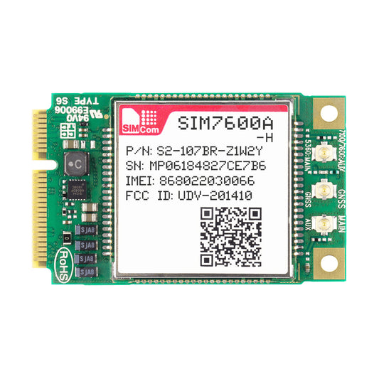 SIMCom SIM7600A-H 150Mbps/50Mbps Cat.4 LTE 4G Module MiniPCIe Form Factor