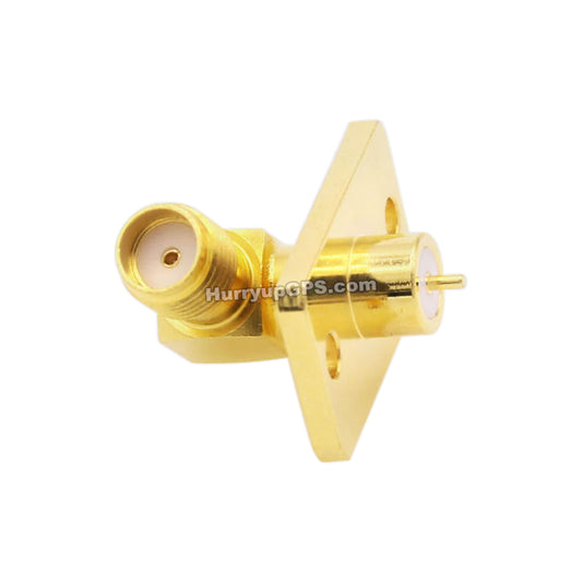 SMA Female Right-angle Clamp for Micro-strip with Flange Connector