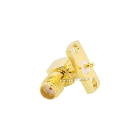 SMA Female Right Angle Clamp for Micro-strip with Flange Connector