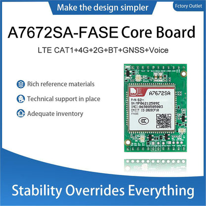 SIMCom A7672SA-FASE LTE Cat.1 Cellular Wireless Communication Module A7672SA Core Board Support Voice 2G 4G BT GNSS