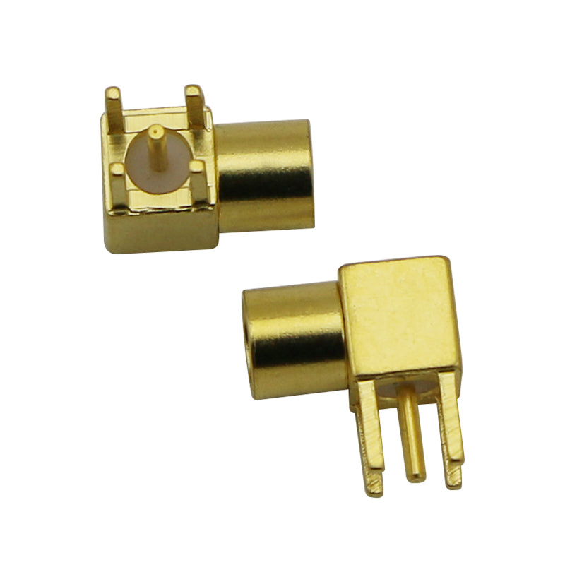 RF Coaxial Right Angle MMCX Connector PCB Mounting