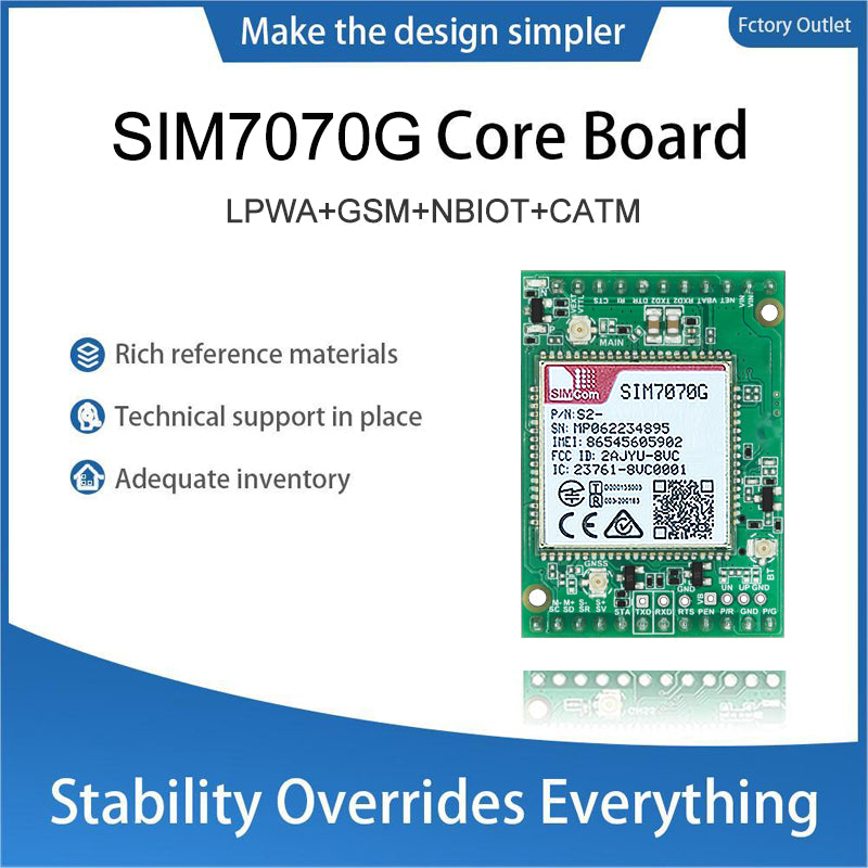 SIMCom SIM7070G LPWA Cellular Wireless Communication NBIoT GSM CatM Module SIM7070G Development Core Board