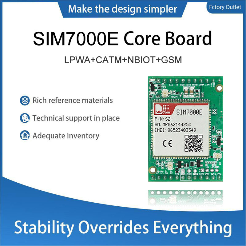 SIMCom SIM7000E LPWA Cellular Wireless Communication NBIoT GSM CatM Module SIM7000E Development Core Board