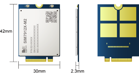 SIMCom SIM7912E-M2 LTE Cat12 600Mbps/150Mbps 4G Cellular Wireless Communication Module