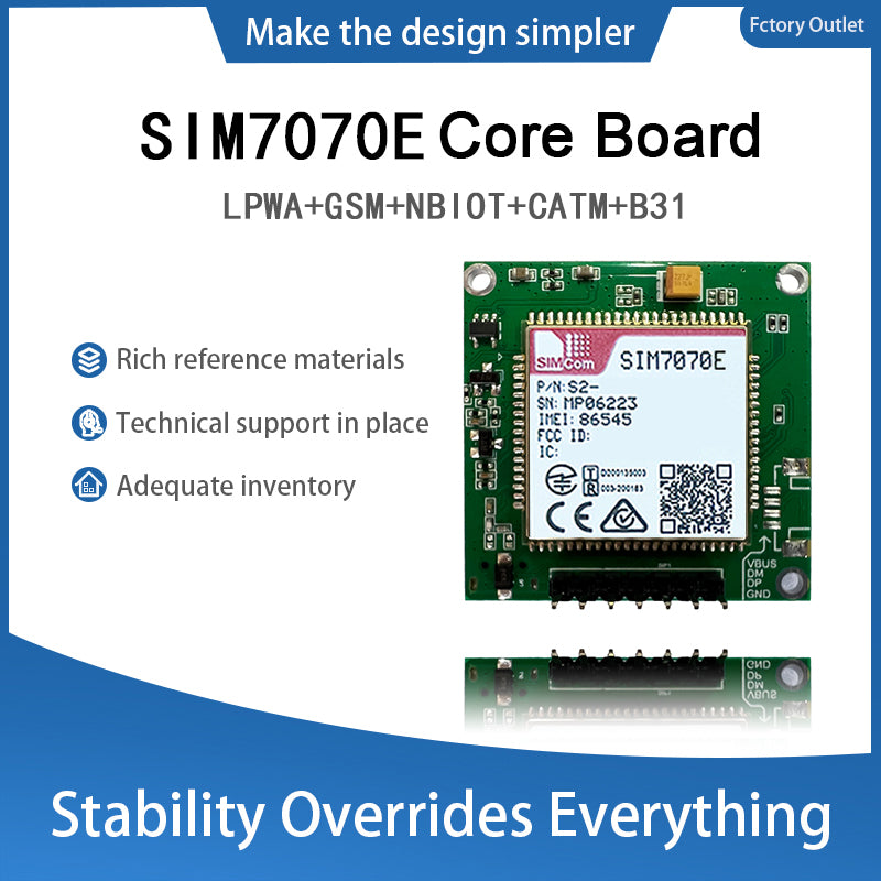 SIMCom SIM7070E LTE LPWA Wireless Communication Module 4G Development Core Board SIM7070E Support LPWA+GSM+NBIOT+CATM+B31