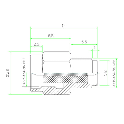 RF Coaxial Connector SMA Male to RP-SMA Female Converter